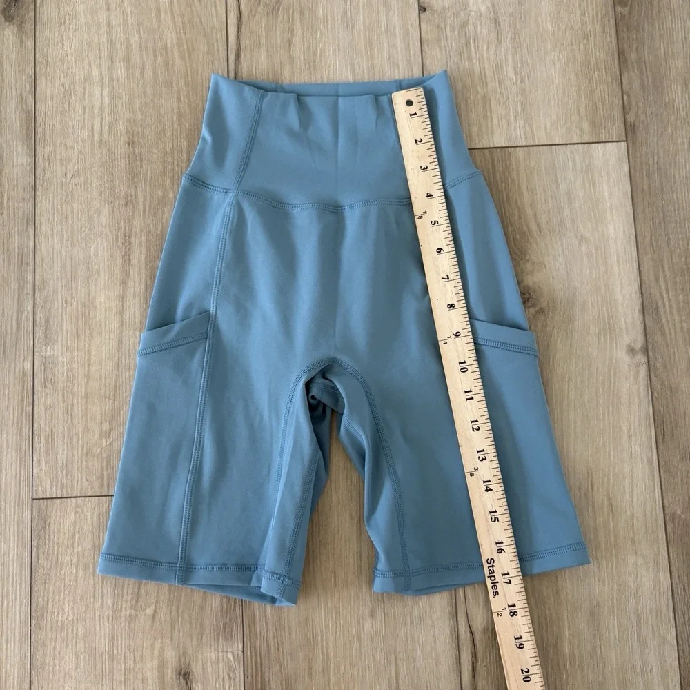 NWT P'Tula Workout Gym Shorts Small Blue Teal 7
